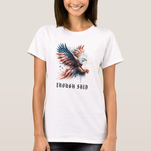 *~* AP16 USA Gedetailleerde Amerikaanse Vlag Kale  T-shirt (Voorkant)