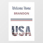 ** AP16 WELKOM THUIS Militaire Patriottische Ameri Raamsticker (Vel)