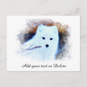 *~* AP18 Trwig Snow Fox White Fox Arctic Polar Briefkaart