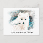*~* AP18 Twig Snow Fox White Fox Polar Arctic Briefkaart (Voorkant)