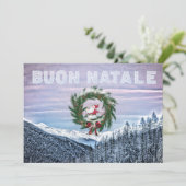 * AP20 BUON NATALE Italiaans kerstfeest Kaart (Staand voorkant)