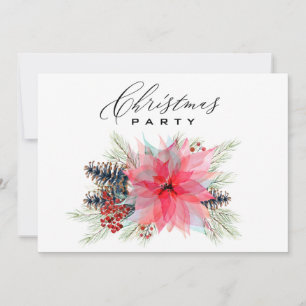 * AP20 Familie Corporate Poinsettia Kerstparty Kaart