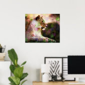 *~* AP23 Artistieke RAINBOW Abstracte LIONESS Art Poster (Thuiskantoor)