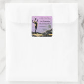 *~* AP24 Rainbow Goddess Inention Ombre Spell Vierkante Sticker (Tas)