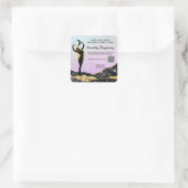 *~* AP24 Spell Rainbow Goddess Inention Ombre Vierkante Sticker (Tas)