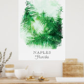 *~* AP25 Reizen personaliseer Tropische palmbomen Poster (Keuken)