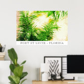 *~* AP25 Reizen Tropische palmbomen - Personaliser Poster (Thuiskantoor)