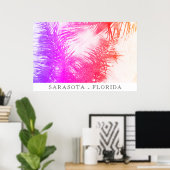 *~* AP25 Travel Exotic Palm Trees - Personaliseer Poster (Thuiskantoor)