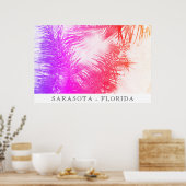 *~* AP25 Travel Exotic Palm Trees - Personaliseer Poster (Keuken)