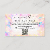 *~* AP26 OPAL QR Rainbow Crystal Etheral Prism Visitekaartje (Achterkant)