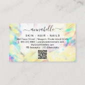 *~* AP26 OPAL Rainbow Crystal Etheral QR Prism Visitekaartje (Achterkant)