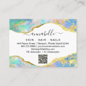 *~* AP26 OPAL Rainbow QR Gold Glitter Etheral Visitekaartje (Achterkant)