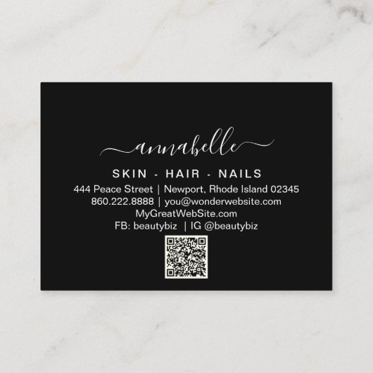 *~* AP26 OPAL Rainbow QR Holografen Etheral Visitekaartje (Achterkant)