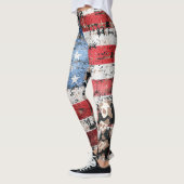 ~* AP27 Grunge USA Flag Leopard Glitter Leggings (Links)