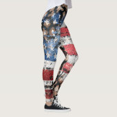 ~* AP27 Grunge USA Flag Leopard Glitter Leggings (Rechts)