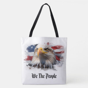 *~* AP27 Patriottische Amerikaanse Vlag Kale Adela Tote Bag