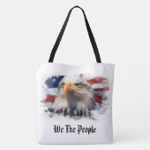 *~* AP27 Patriottische Amerikaanse Vlag Kale Adela Tote Bag (Achterkant)