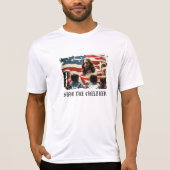 *~* AP27 Patriottische Christelijke Kinderen Vlag  T-shirt (Voorkant)