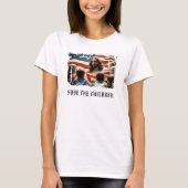 *~* AP27 Vlag Patriottische Christelijke Kinderen  T-shirt (Voorkant)