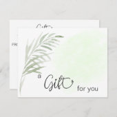 *~* AP29 GIFT-CERTIFICAAT botanisch eenvoudig lef (Voorkant / Achterkant)