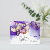 *~* AP29 GIFT CERTIFICATE Lavender Paars Bold (Staand voorkant)