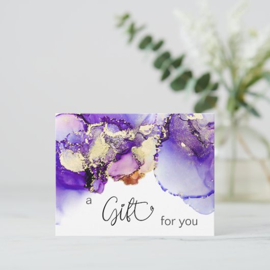 *~* AP29 GIFT CERTIFICATE Lavender Paars Bold (Staand voorkant)