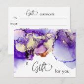 *~* AP29 GIFT CERTIFICATE Lavender Paars Bold (Voorkant / Achterkant)