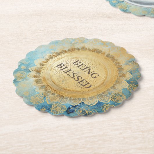 *~* AP2 GEZEGEND HEILIGE Mandala Kartonnen Onderzetters (Gekanteld)