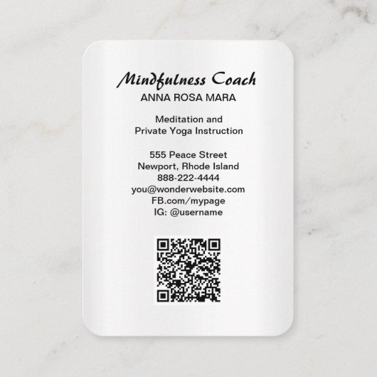 *~* AP2 Pastel Abstracte QR code Mandala Folie Visitekaartje (Achterkant)