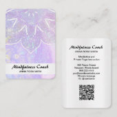 *~* AP2 Pastel Abstracte QR code Mandala Folie Visitekaartje (Voorkant / Achterkant)