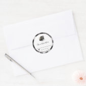 *~* AP30 Buffalo Gingham Gold Black Can Homemade Ronde Sticker (Envelop)