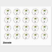 *~* AP30 DEHYDRATED Bell Peppers Canning QR Logo Ronde Sticker (Vel)