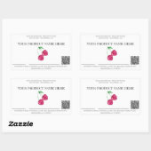 ~* AP30 DEHYDRATED FRUIT QR - FOTO VROLIJK RECHTHOEKIGE STICKER (Vel)