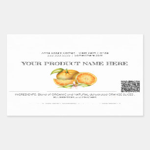 *~* AP30 GEDEHYDRATEERDE Fruit QR FOTO Rechthoekige Sticker