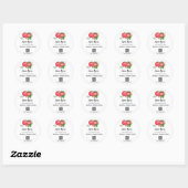 *~* AP30 Gedehydrateerde tomaten QR Logo Ronde Sticker (Vel)
