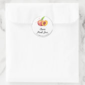 *~* AP30 Peach Homemade Jelly Jam PReserves Ronde Sticker (Tas)