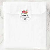 *~* AP30 Tomato Canning Jar QR Logo Ronde Sticker (Tas)