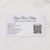 *~* AP32 Kosmische Lavendel Lotus Vrouw QR Mandala Visitekaartje (Achterkant)