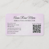 *~* AP32 Lavendel Roze Lotus Vrouw QR Mandala Visitekaartje