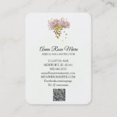 *~* AP32 Roze Lotus Butterfly Floral Logo Zen QR Visitekaartje (Achterkant)