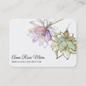 *~* AP32 Roze Lotus LOGO Bloem QR Yoga Visitekaartje (Voorkant)