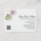 *~* AP32 Roze Lotus LOGO Bloem QR Yoga Visitekaartje (Achterkant)