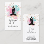 ** AP33 Rainbow Chakra Spirituele Glitter Yoga Visitekaartje (Voorkant / Achterkant)