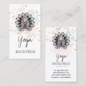 ** AP33 Rainbow Chakra Spirituele Yoga Glitter Visitekaartje (Voorkant / Achterkant)