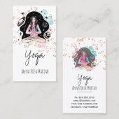 *~* AP33 Yog Rainbow Chakra Spirituele Glitter Visitekaartje (Voorkant / Achterkant)