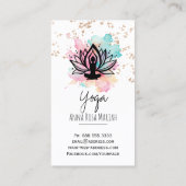 ** AP33 Yoga Regenboog Chakra Spirituele Lotus Visitekaartje (Achterkant)