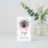 ** AP33 Yoga Regenboog Chakra Spirituele Lotus Visitekaartje (Staand voorkant)