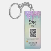 *~* AP36 QR Promo Beauty Acrylglitter Sleutelhanger (Voorkant Links)