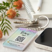 *~* AP36 QR Promo Beauty Acrylglitter Sleutelhanger (Voorkant Rechts)