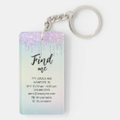 *~* AP36 QR Promo Beauty Acrylglitter Sleutelhanger (achterkant)